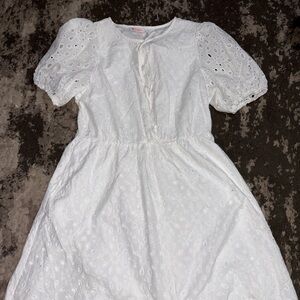 Elegant White Eyelet Dress for Women
